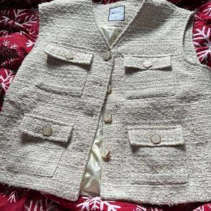 MOTF brand size small beige vest